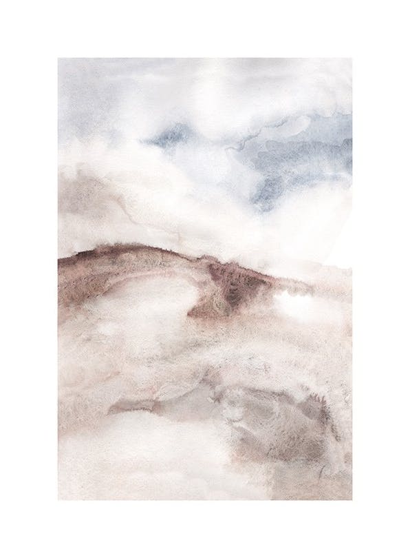 Watercolor Beach No1 Plakat (30x40 cm)- Obrazy akwarelowe