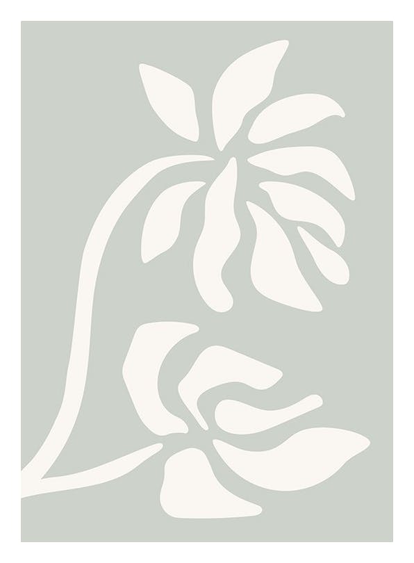 Green Florals Affiche (50x70 cm)  Tableaux floraux