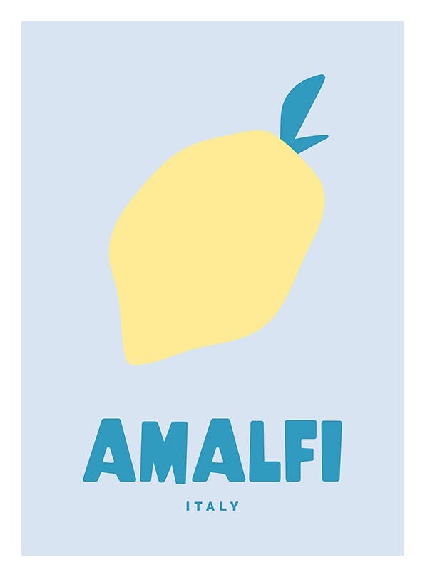 Graphic Amalfi Affiche (70x100 cm) - Affiches art graphique