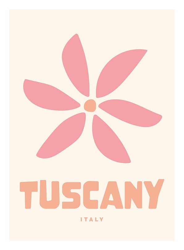 Graphic Tuscany Affiche (50x70 cm) - Affiches art graphique