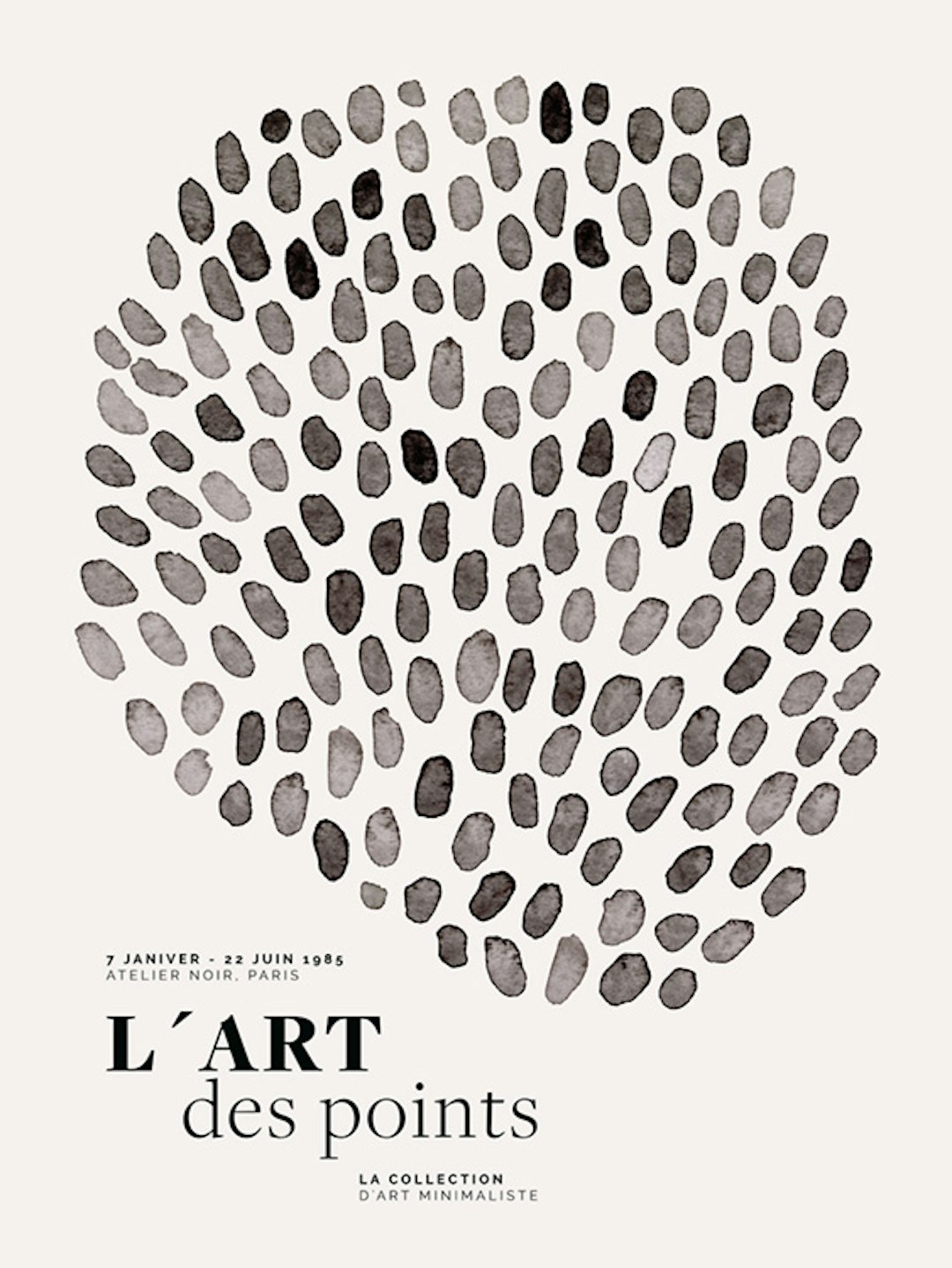 Dotted Art gallery wall Mixed art prints with a dotted theme for