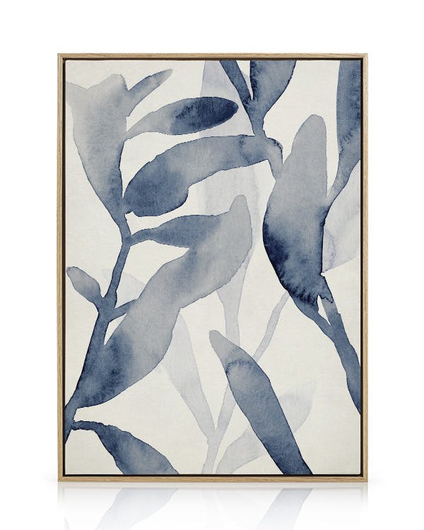 Canvas Prints Aquatic Greenery No1 Canvas print (50x50 cm - Oak Frame)