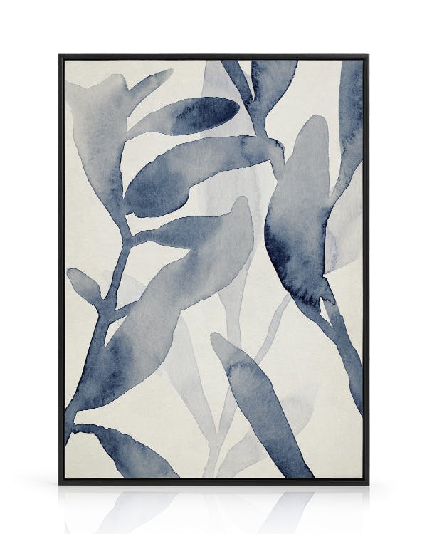 Canvas Prints Aquatic Greenery No1 Canvas print (50x70 cm - Black Frame)