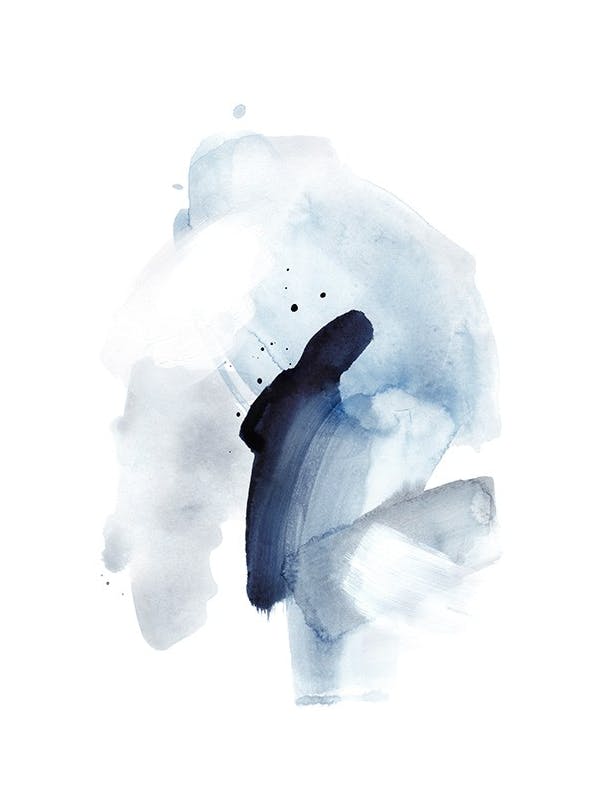 Prints - Watercolor Blues No2 Print (30x40 cm) - Watercolour paintings
