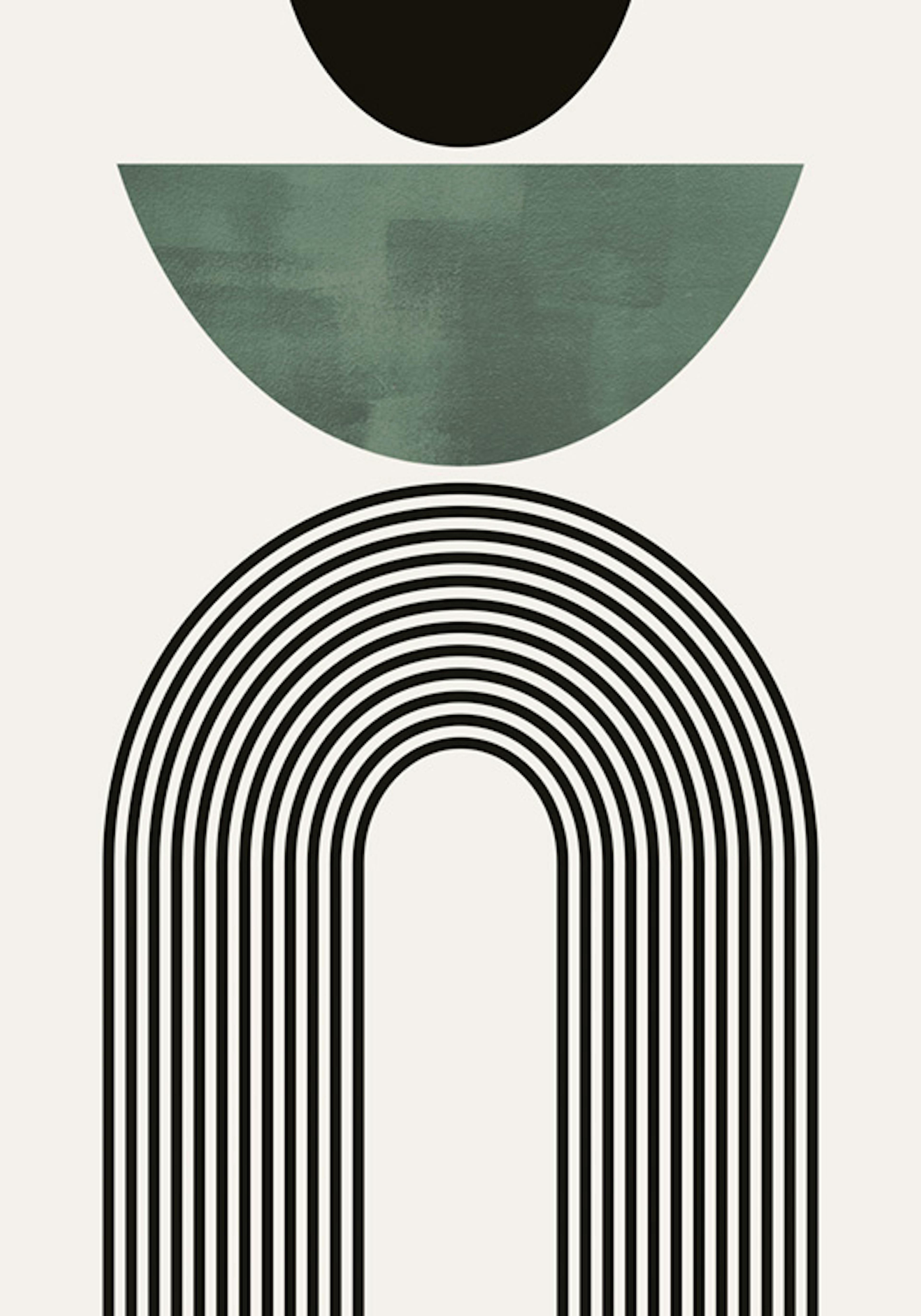 Mid Century Green No2 Poster 0