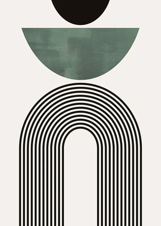 Mid Century Green No2 Poster 0