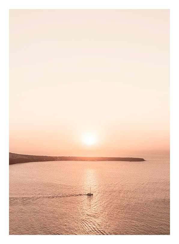 Evening in Santorini Poster (50x70 cm)- Quadri con mari