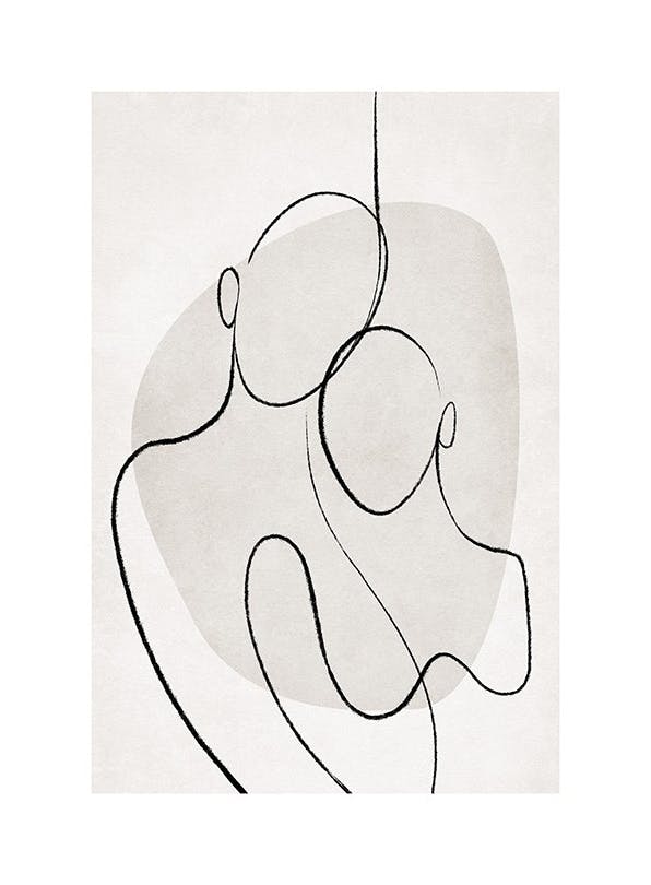 Artful Lines No6 Poster (50x70 cm) - Line Art