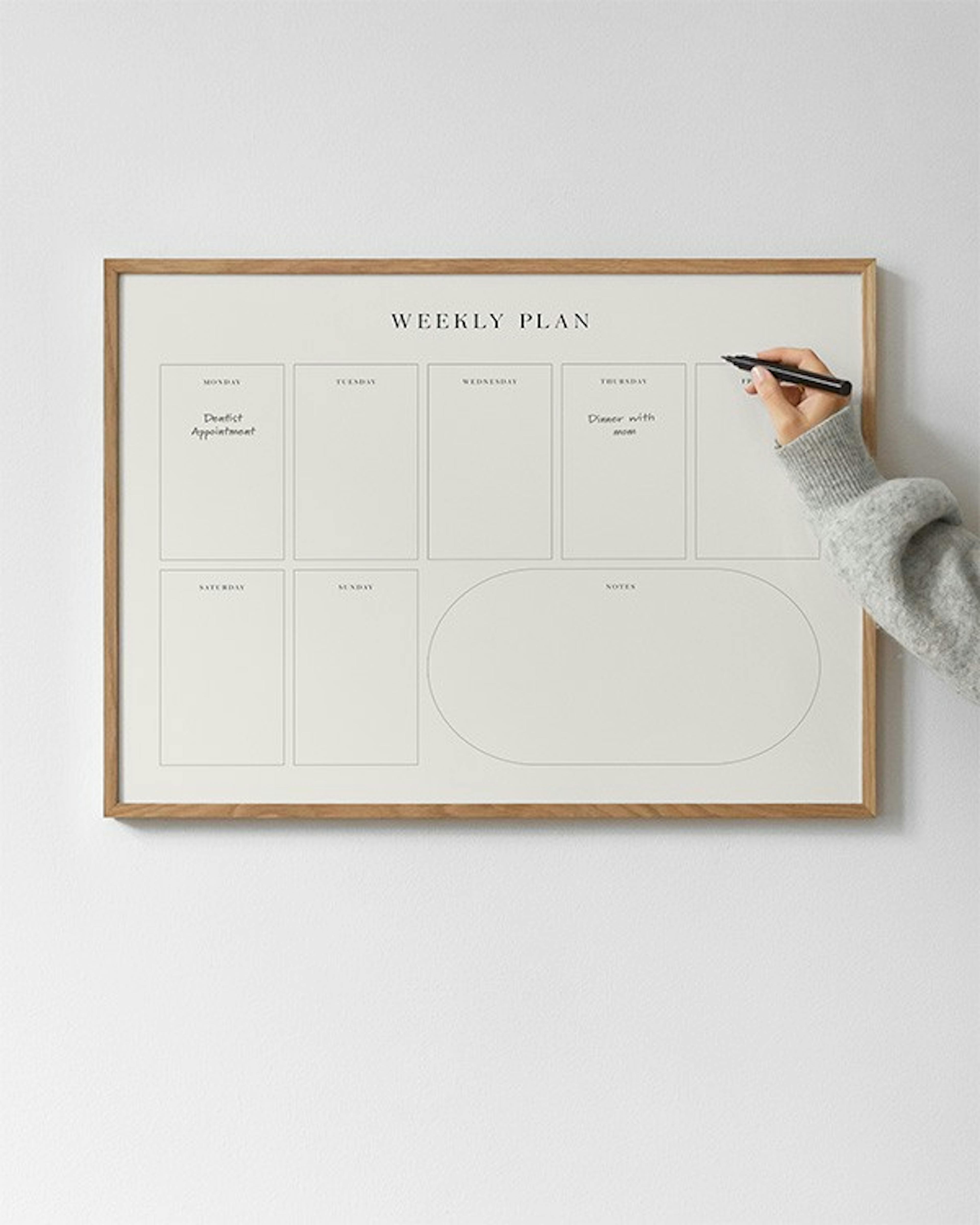 Weekly Planner Beige Poster 0