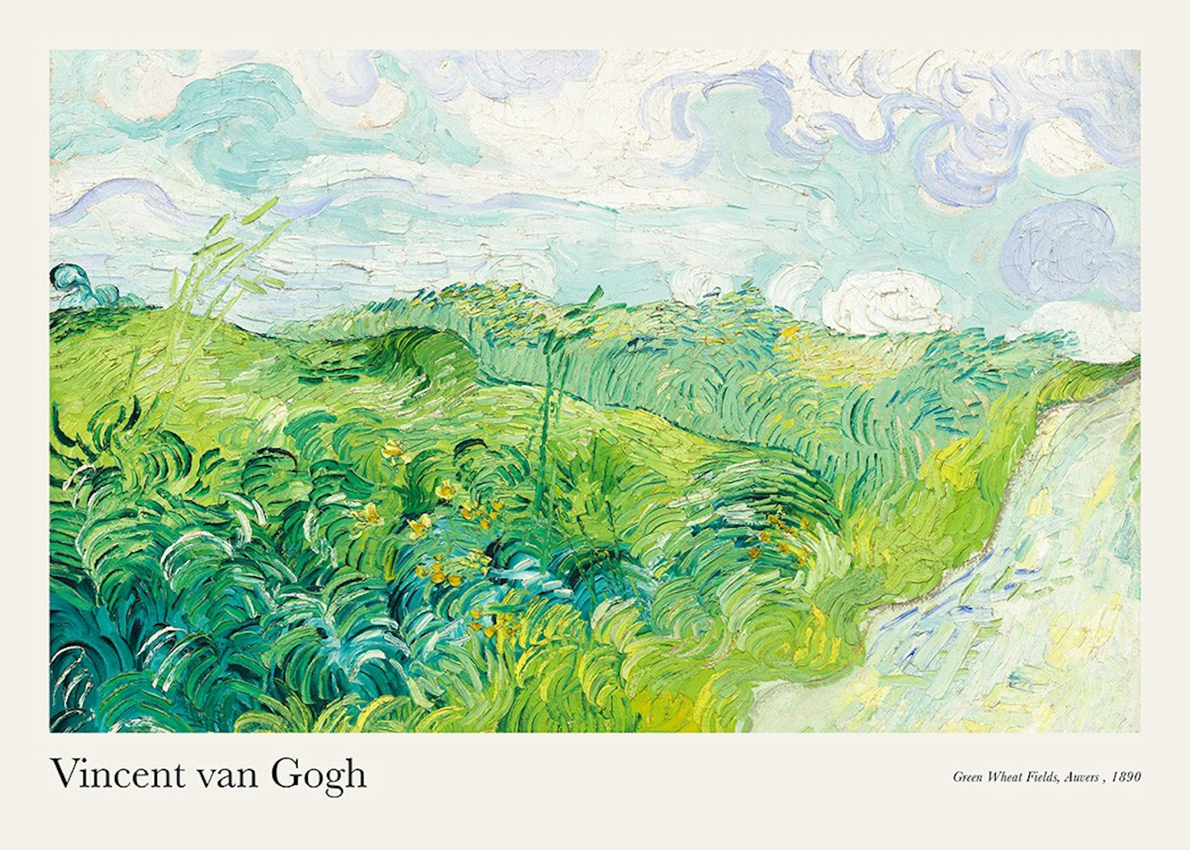 Van Gogh - Green Wheat Fields, Auvers Affiche 0