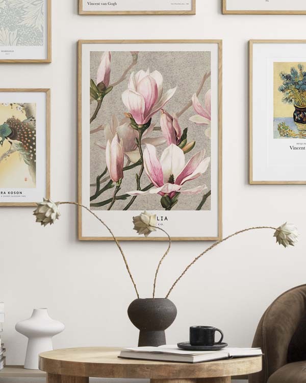 L. Prang & Co. magnolia Poster - flower Pink - Magnolia