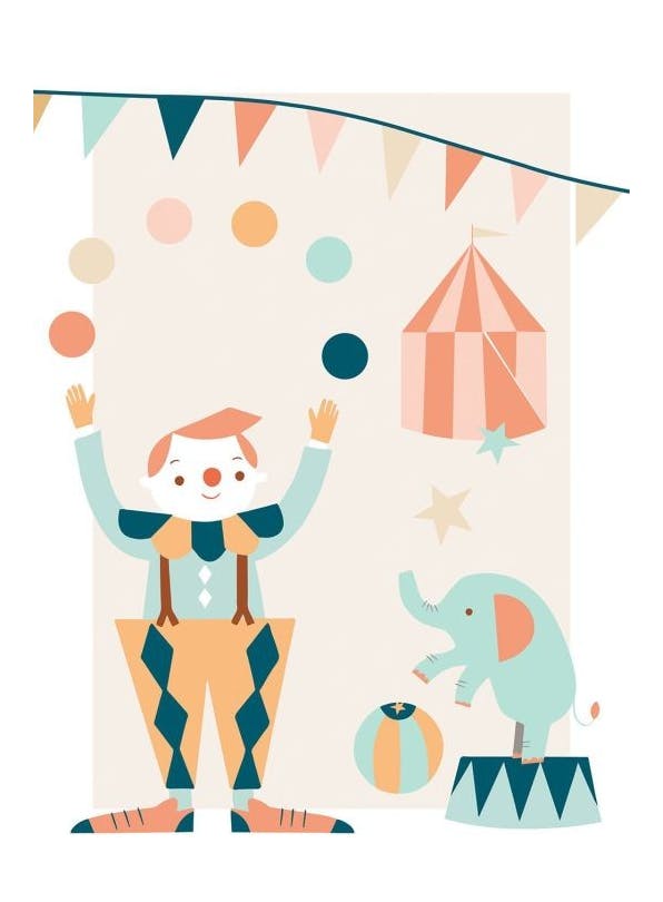 Prints - Little Circus Print (50x70 cm) - Kids posters