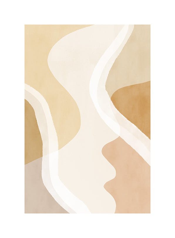 Abstract Yellow Shapes No1 Plakat (50x50 cm)- Sztuka abstrakcyjna