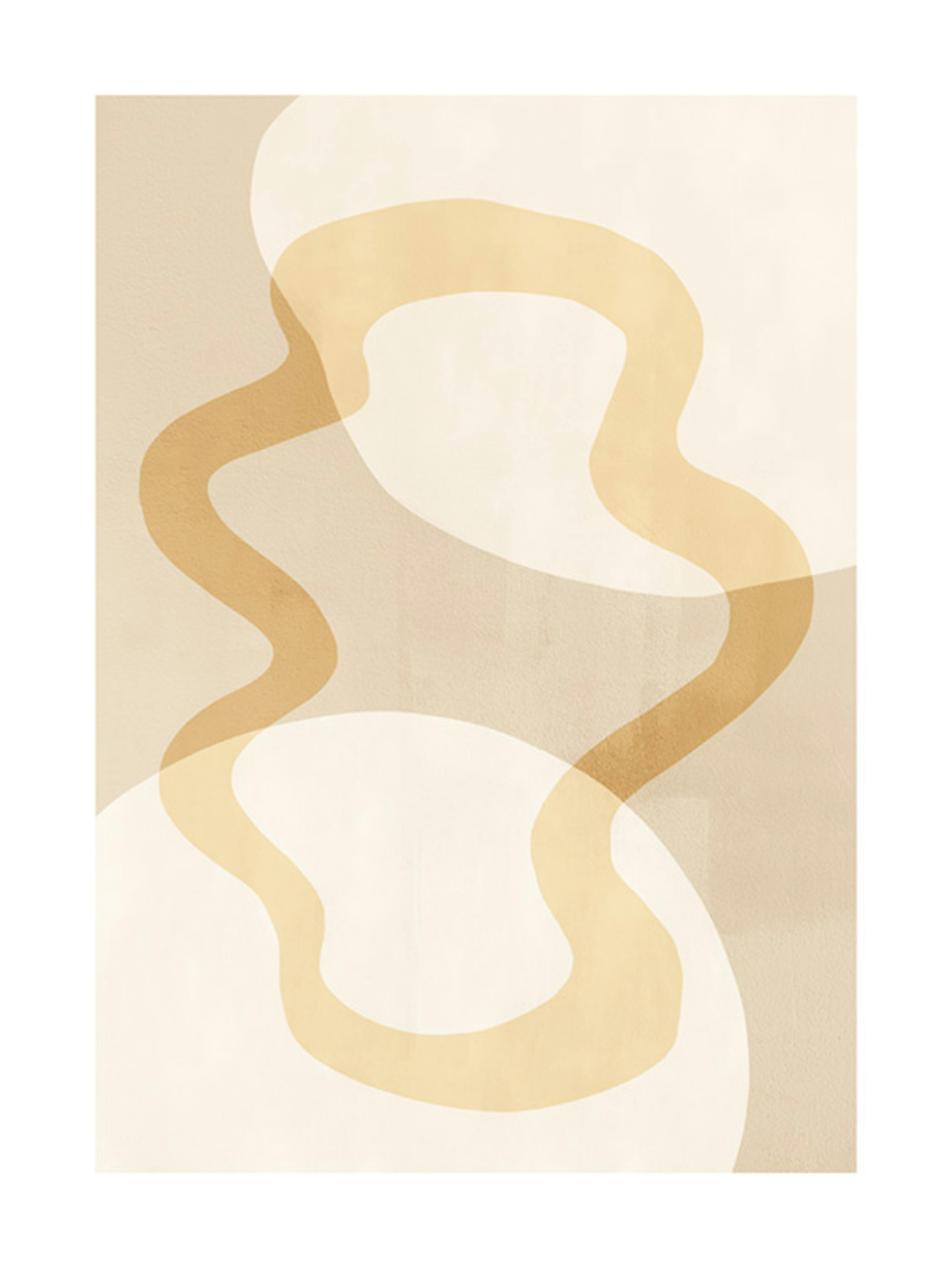 Abstract Yellow Shapes No2 Poster 0