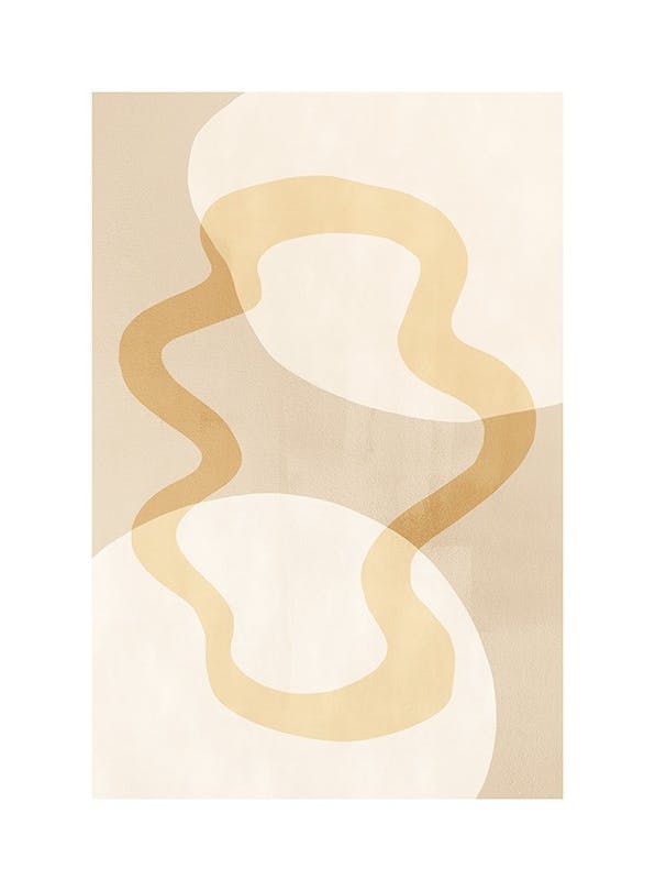 Abstract Yellow Shapes No2 Plakat (50x70 cm)- Sztuka abstrakcyjna