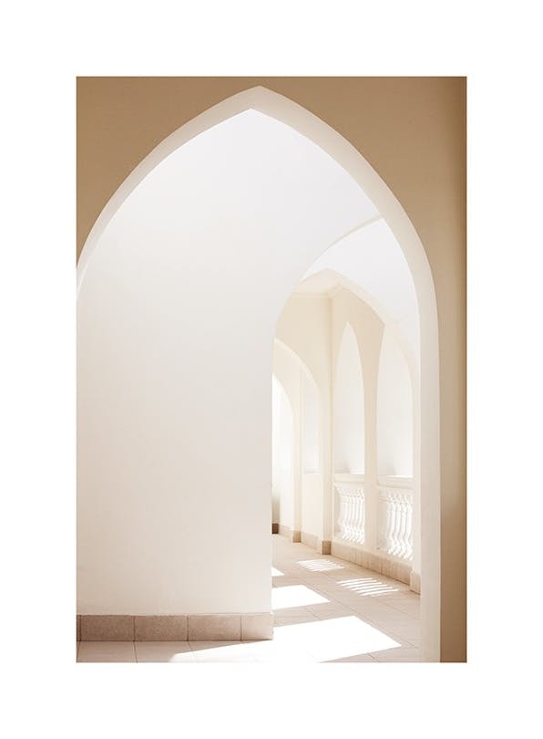Beige Arches Plakat (50x70 cm)- Architektura