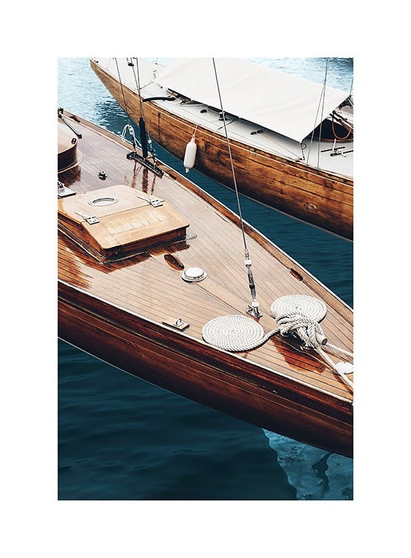 Classic Wooden Boats Poster (50x70 cm)