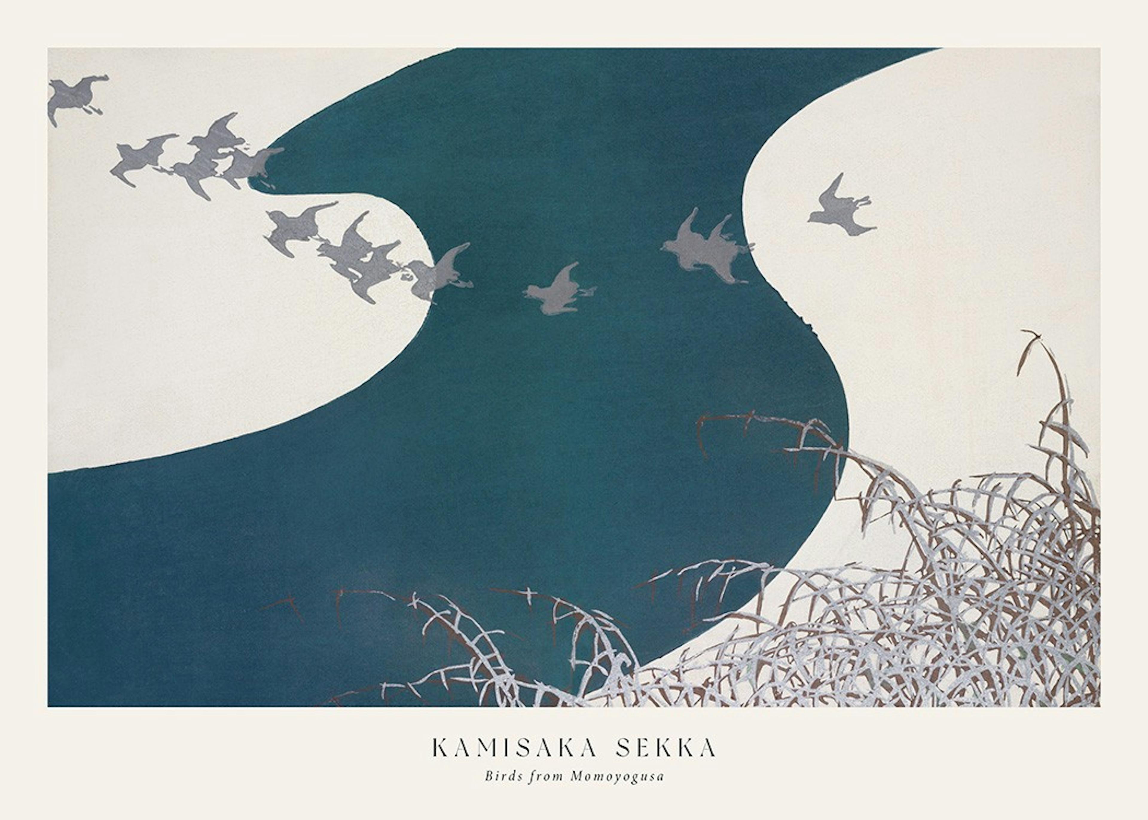 Kamisaka Sekka - Birds from Momoyogusa Print