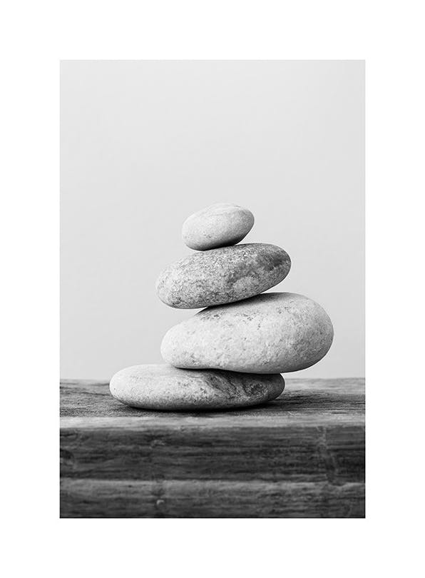 Stack of Stones Plakat (50x70 cm)- Czarno-białe zdjęcia