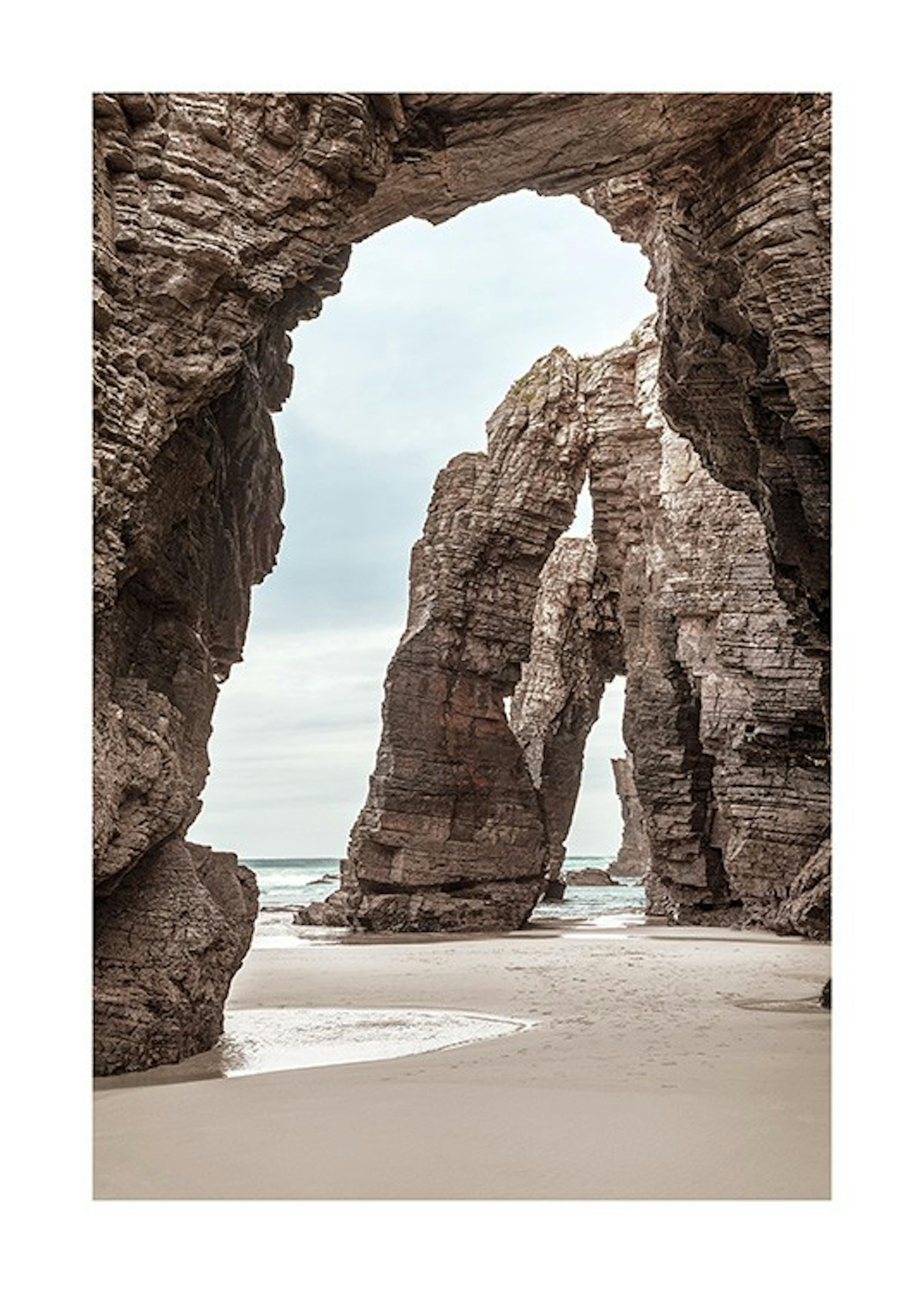 Stone Arches Beach Poster