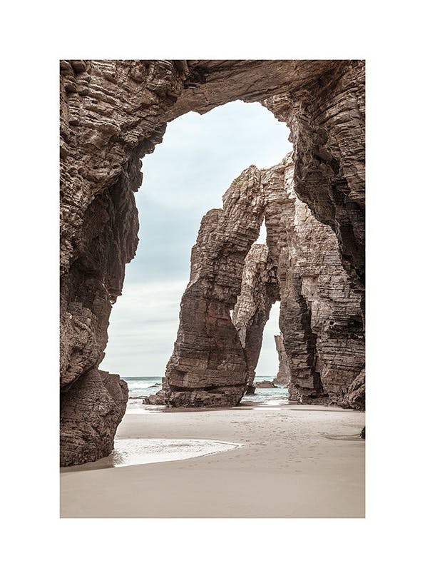 Prints - Stone Arches Beach Print (50x70 cm) - Beach prints
