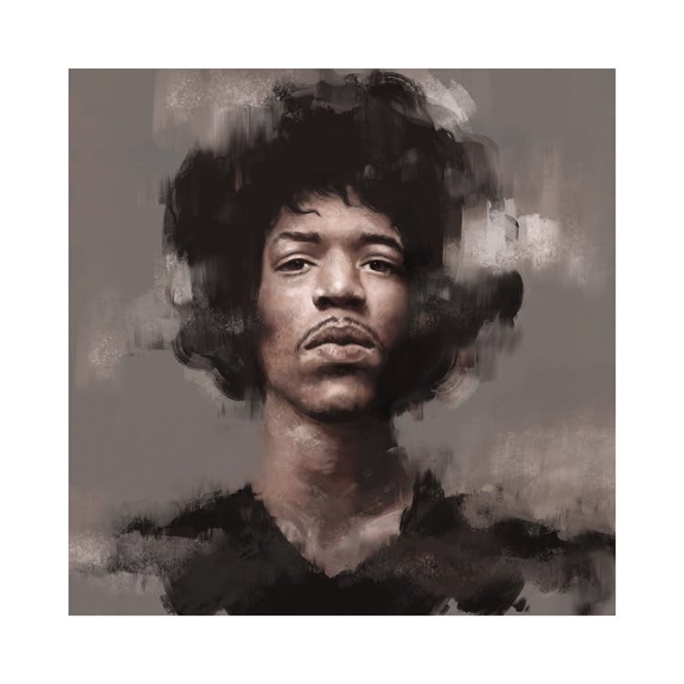 Jimi Hendrix Painting 포스터 0