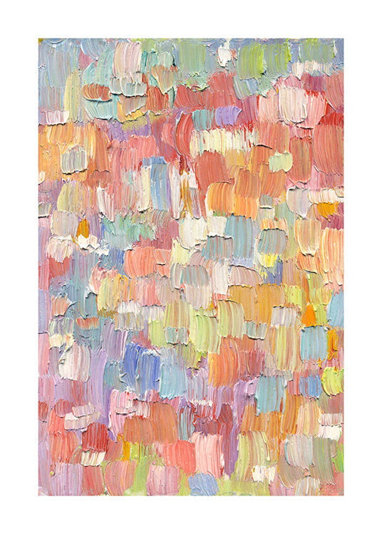 Colorful Strokes - Farverigt maleri - desenio.dk