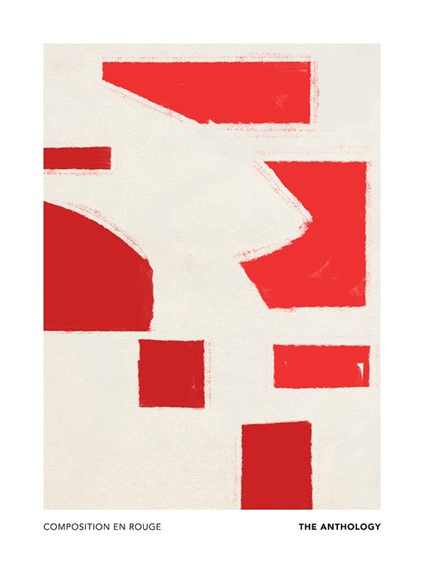 En Rouge No1 Plakat (30x40 cm)- Sztuka abstrakcyjna