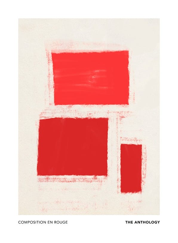 En Rouge No2 Poster (30x40 cm) - Abstracte posters