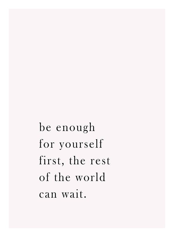 Be Enough Affiche (30x40 cm) - Tableaux de citations