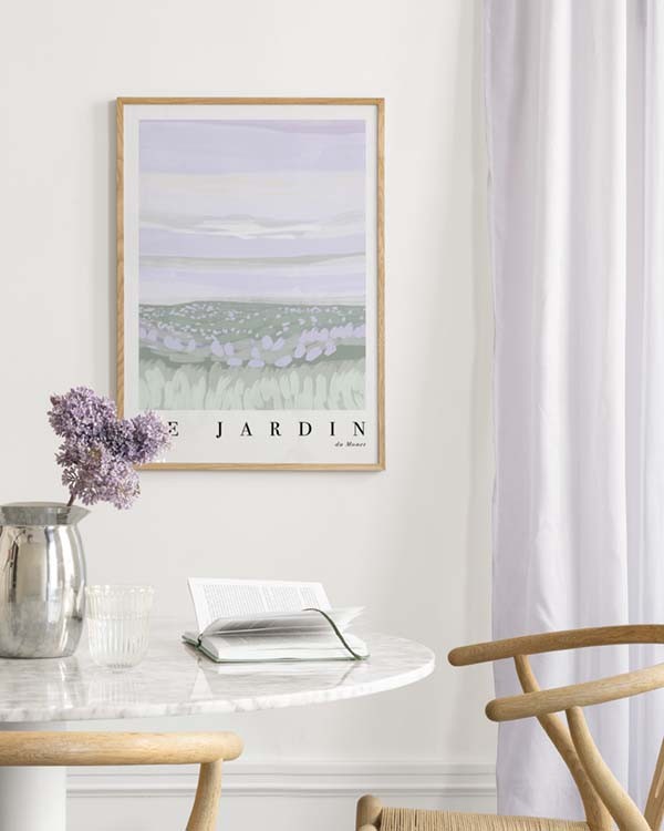 Le Jardin No8 Poster - Bunte Pastellfarbene Malerei