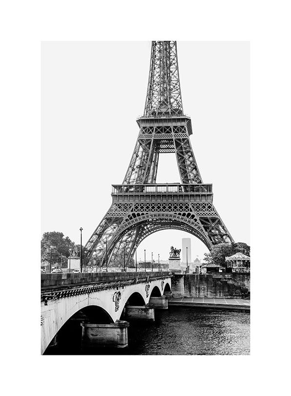 Eiffel Tower Jena Bridge Plakat (50x70 cm)- Paryż