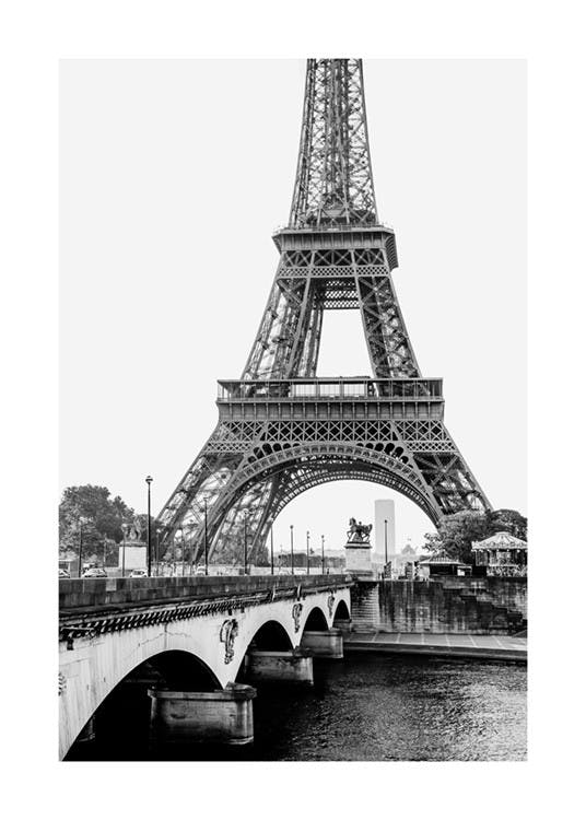 Eiffel Tower Jena Bridge 포스터 0