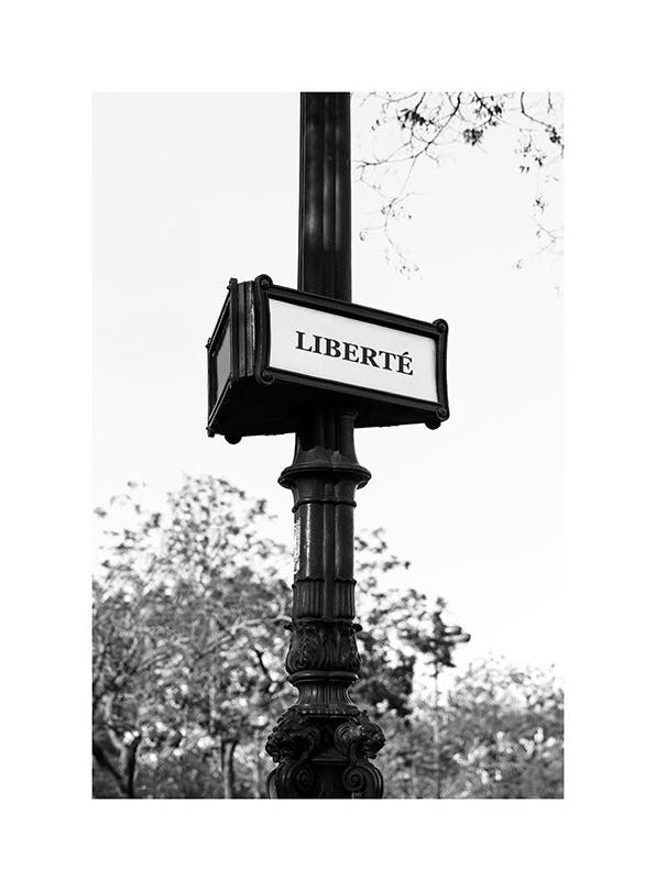 French Sign Plakat (50x70 cm)- Czarno-białe zdjęcia