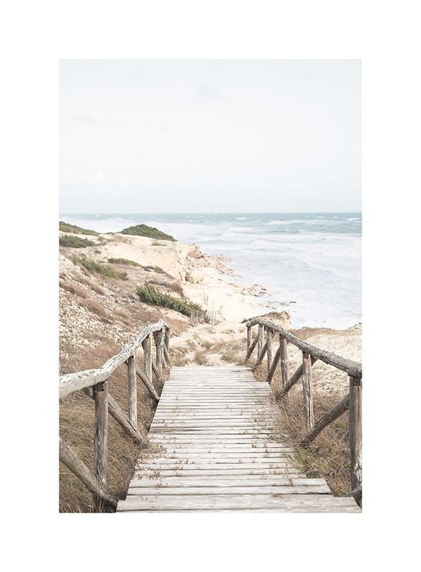 Prints - Hamptons Beach Boardwalk Print (30x40 cm) - Beach prints