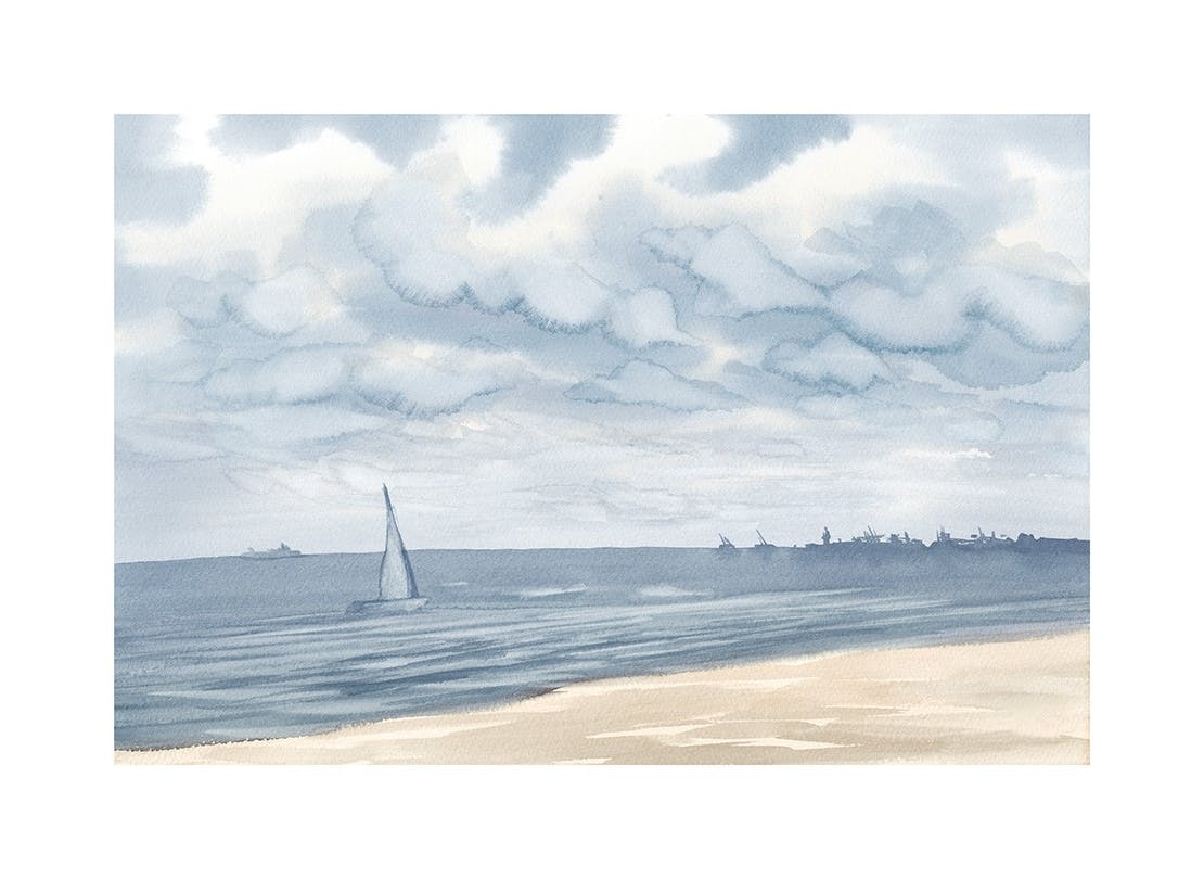 Prints - Watercolor Seascape Print (50x70 cm) - Watercolour paintings