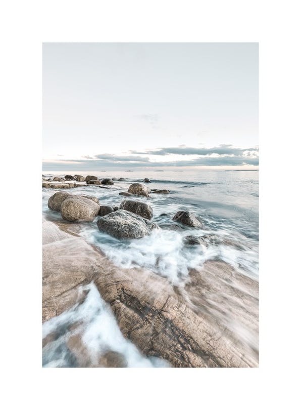 Evening Waves Plakat (30x40 cm)- Morski pejzaż
