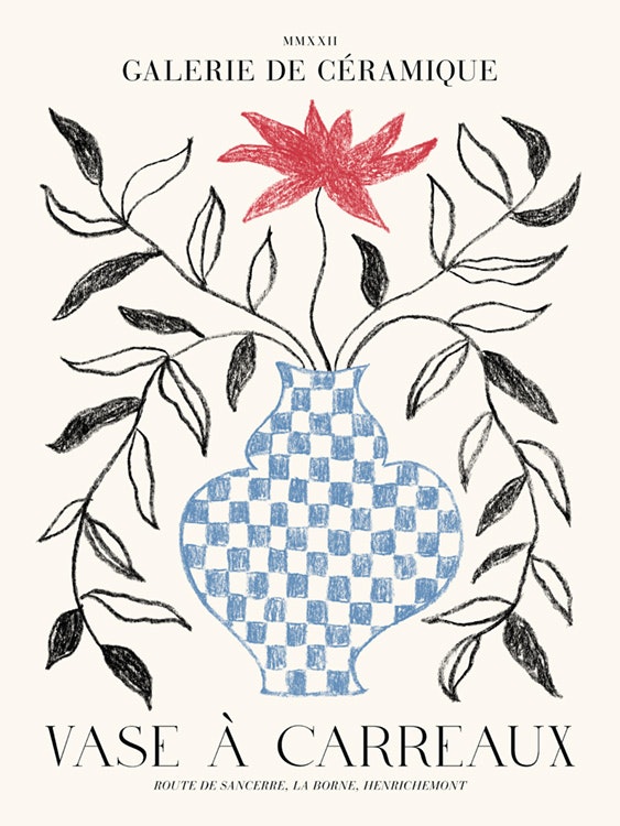Vase à Carreaux No2 Plakát 0