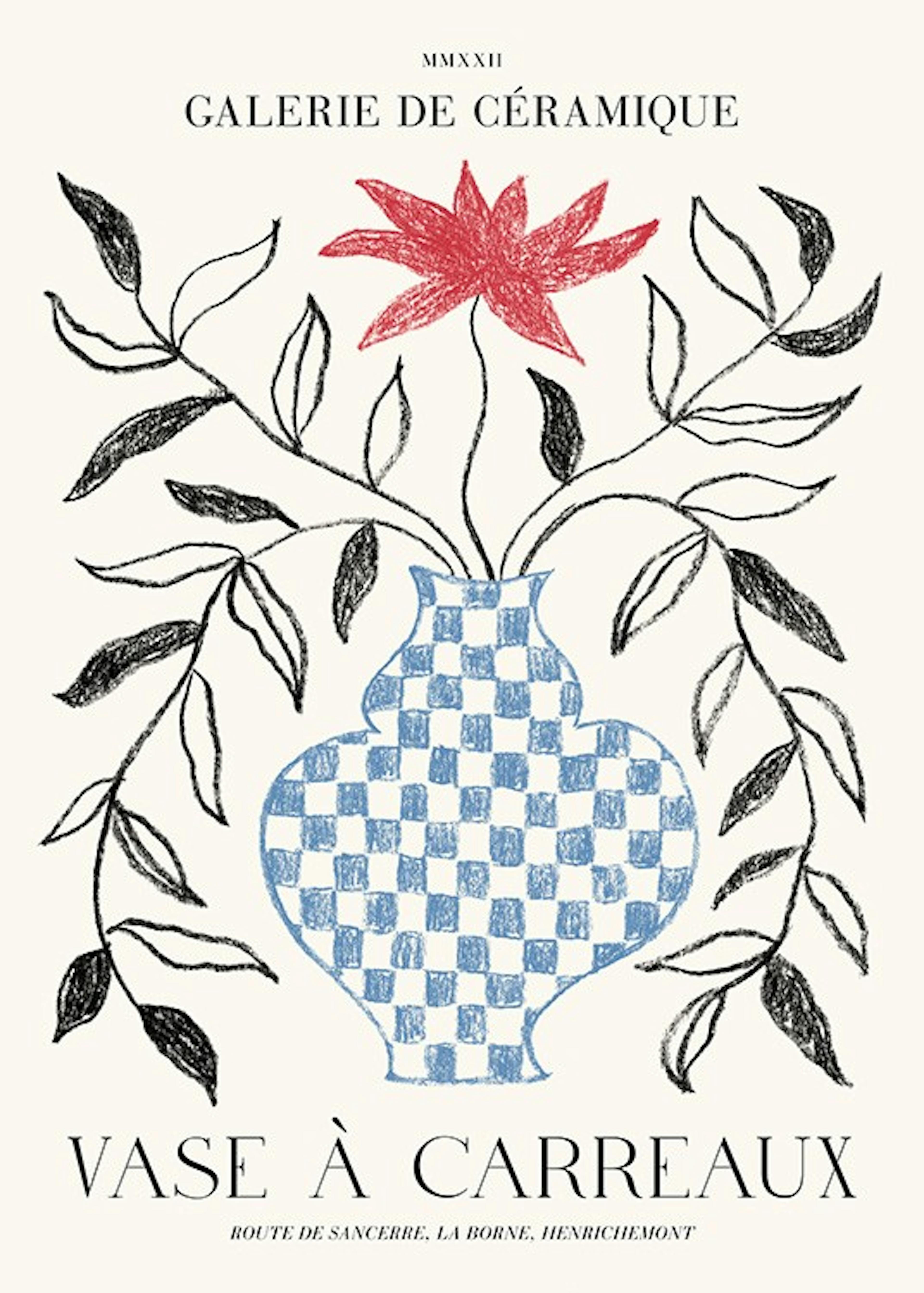 Vase à Carreaux No2 Poster