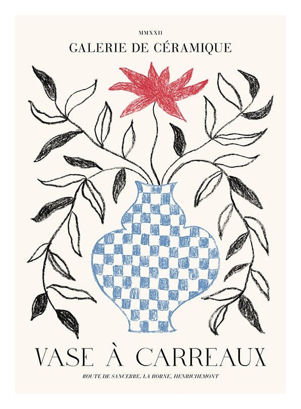 Vase à Carreaux No2 Plakat (21x30 cm)- Sztuka