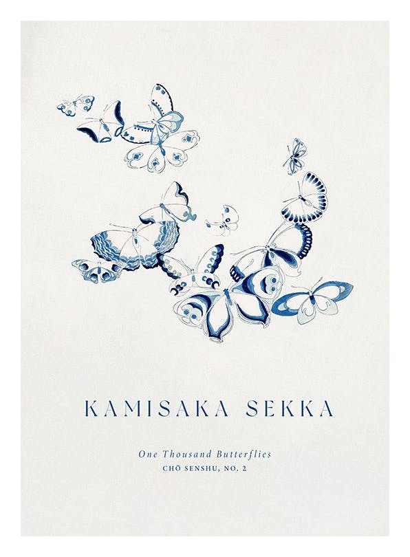 Kamisaka Sekka - One Thousand Butterflies, No. 2 Poster (50x70 cm)