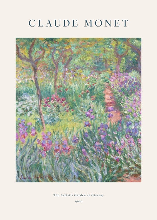 Monet - The Artist's Garden at Giverny Plakat 0