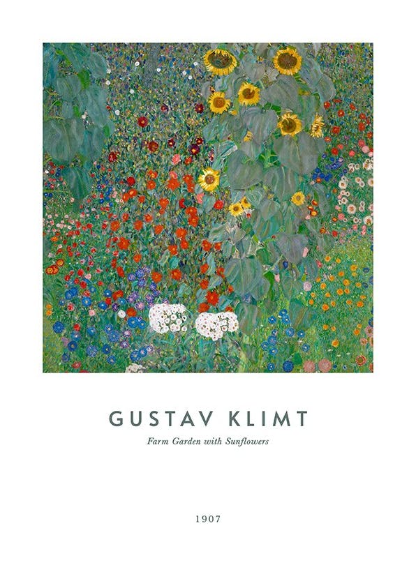 Gustav Klimt - Farm Garden with Sunflowers (50x70 cm)