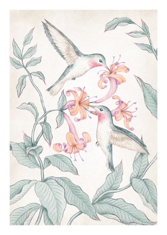 Hummingbirds Painting (21x30) 0