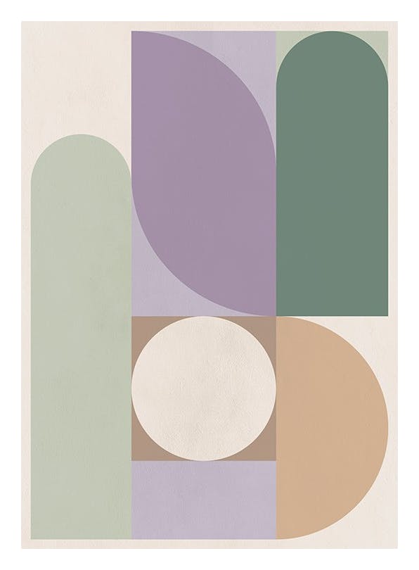 Colorful Shapes No1 Plakat (30x40 cm)- Grafiki