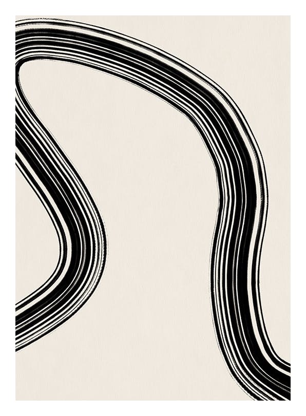 Black Curve No2 Poster (30x40 cm)