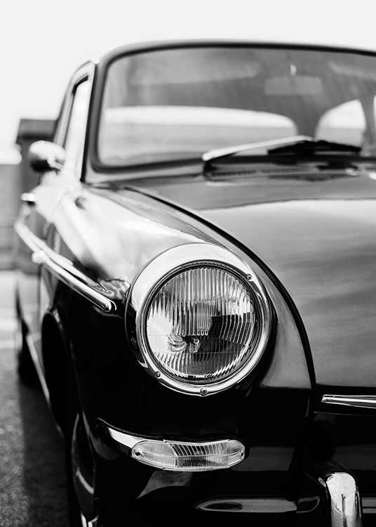 Classic Car Poster - Auto in bianco e nero 