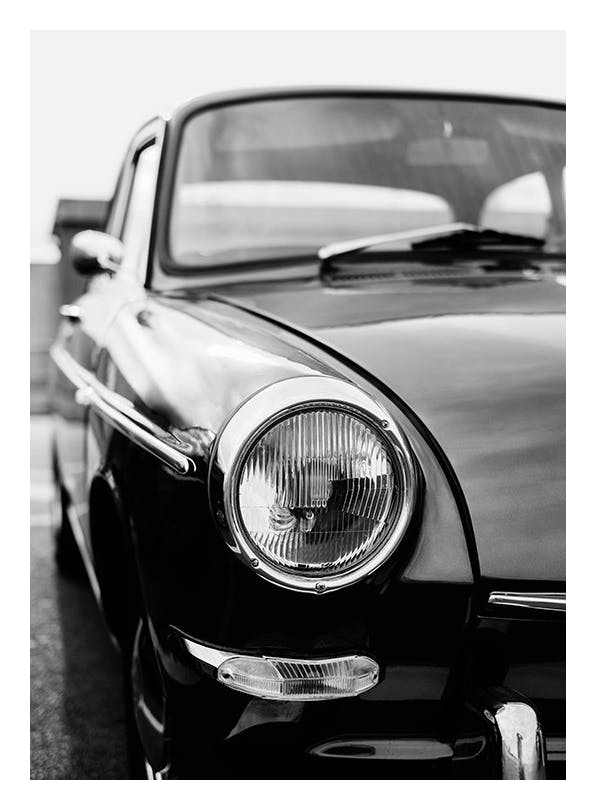 Classic Car Plakat (30x40 cm)- Czarno-białe zdjęcia