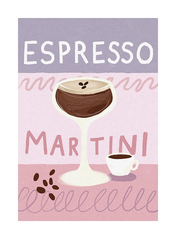 Espresso Martini Cocktail Poster (50x70 cm)