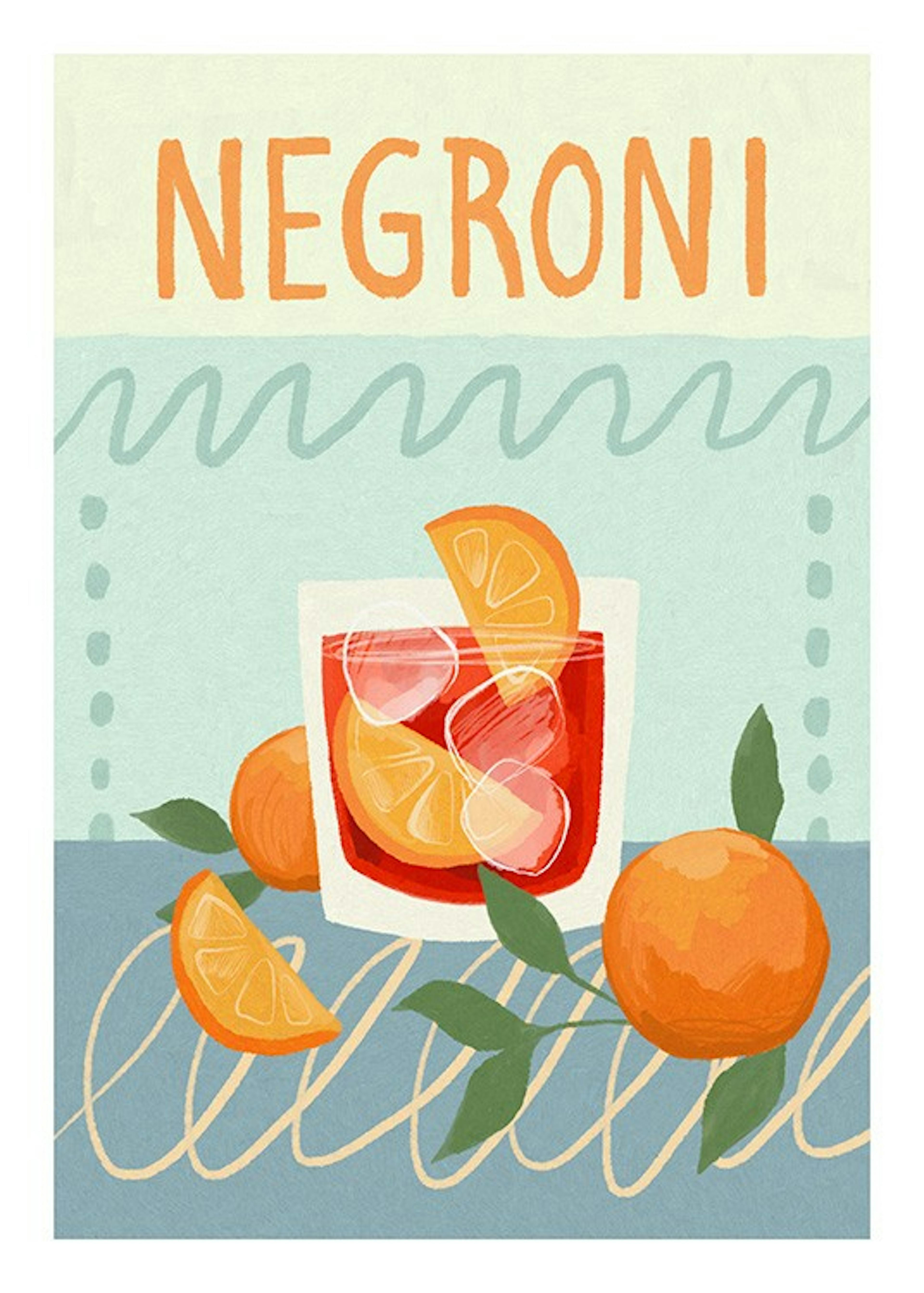 Negroni Cocktail Affiche 0